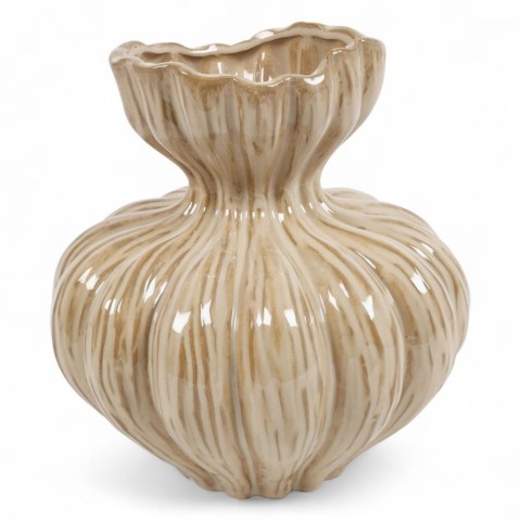 VASO MARAM ROTONDO BEIGE H.26